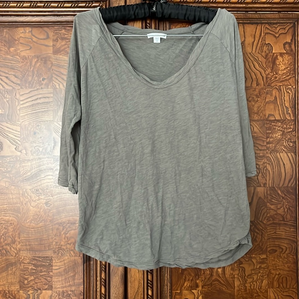 James Perse olive green shirt